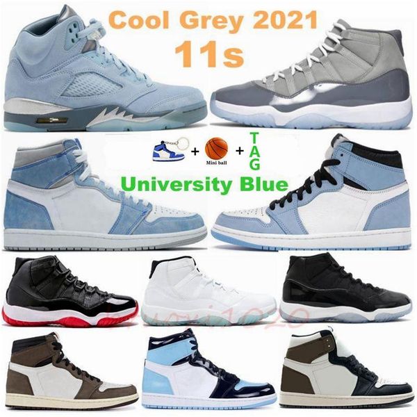 

jumpman 1 university blue 1s 5 men basketball shoes unc hyper royal 11s 11 cool grey bred gamma legen concord space dark mocha women snea lz, Black