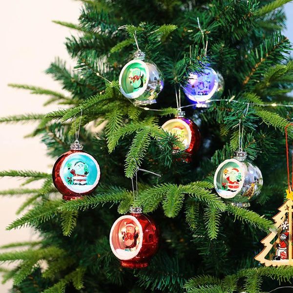 

factory outlet christmas decoration christmas tree lights santa decorations pendant electroplating ball christmas gifts ornaments hwf10136