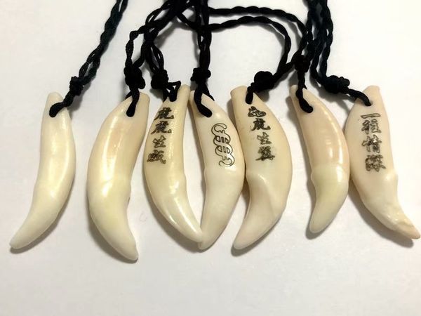

20 pcs unique mens vintage tooth pendant punk biker jewelry, Silver