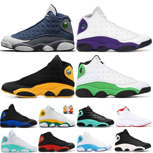 

fashion mens 13 13s basketball shoes reflective hyper-royal aurora green flint lucky black cat men sneakers trainers 5.5-13