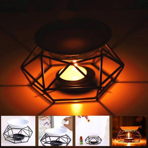 

fragrance lamps gifts oil burner home decor candle aroma diffuser spa crafts yoga iron black indoor