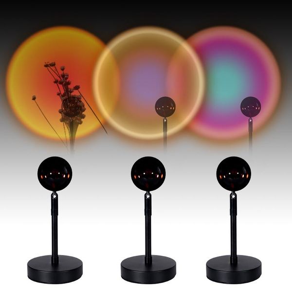 

flash heads sunset lights projection lamp usb led light wall floor pography background for home living room bedroom decoration