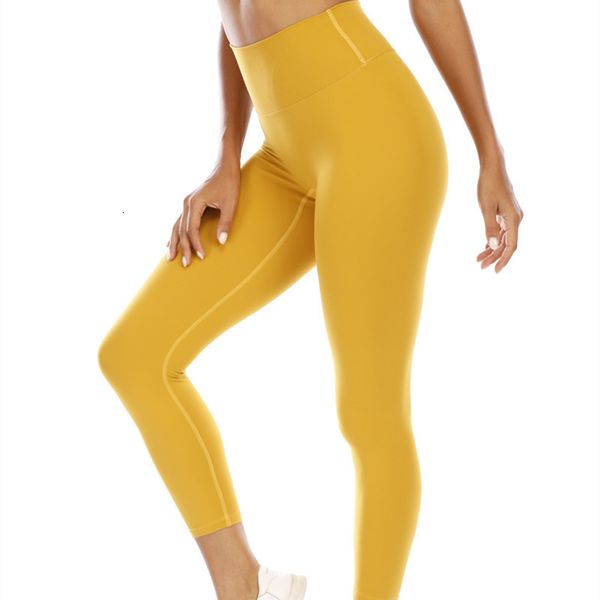 

luxury women's tracksuits cloth original women's nude yoga no embarrassment line high waist breathable hip lifting elastic fitns p, Gray