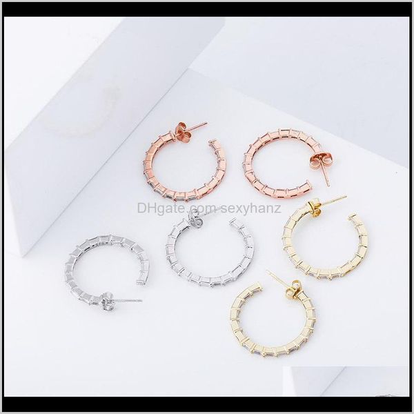

wholesale simple circle 925 sterling earrings girls gifts sier jewelry rose gold ear stud gp76y j0bnw, Golden;silver