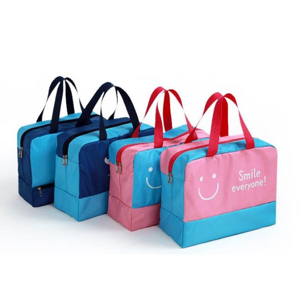 

storage bags beach bathing pocket handbag waterproof dry wet separation travel high capacity wash bag 1 pc