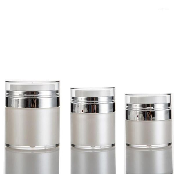 

15/30/50g portable travel refillable bottles empty acrylic vacuum sealed jar skincare cream lotion bottle container storage & jars