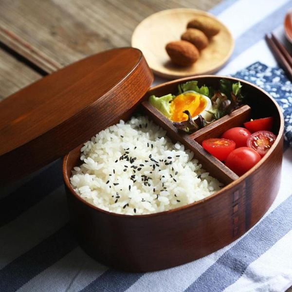 

dinnerware sets wooden lunch box picnic japanese bento for school kids round square