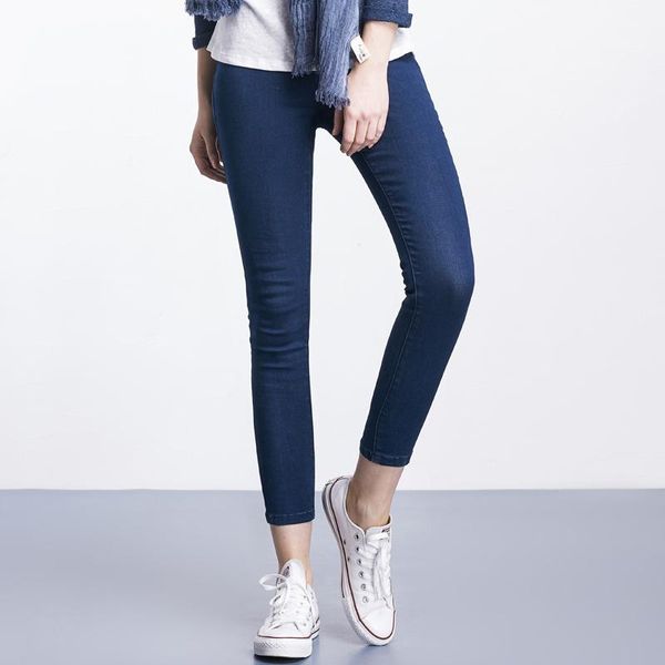 

women's jeans plus size 6xl denim woman 2021 summer streetwear ladies korean fashion black skinny pencil pants trousers for female, Blue