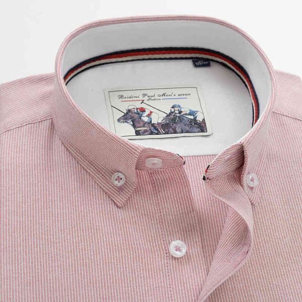 

pinstripe cotton long 2021 classic spring marks clothing large red pink shirt, White;black