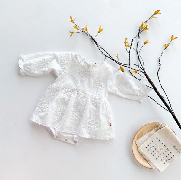 

rompers 2021 boys girls lace cotton full sleeve autumn babys jumpsuit, Blue