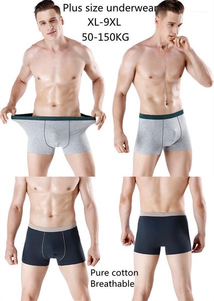 

underpants men's boxer briefs cotton large size u-convex breathable soft 150kg panties, Black;white