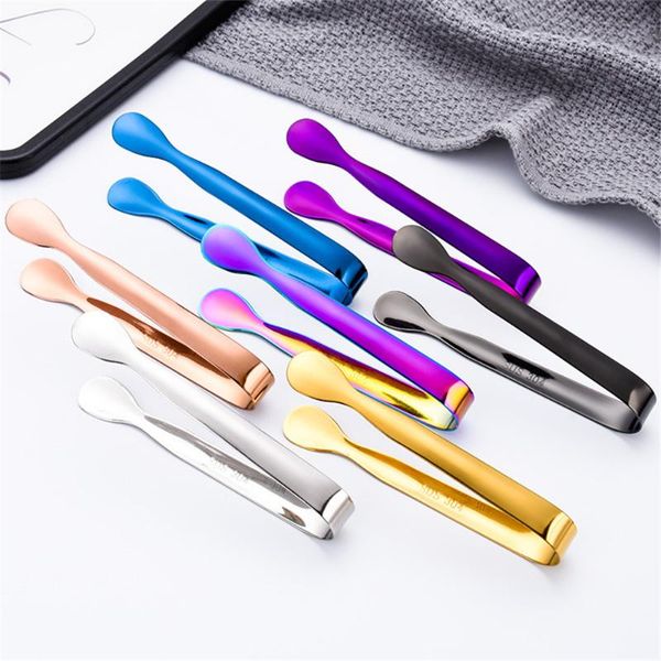 

ice buckets and coolers 11cm tong bbq stainless steel barbecue clip bread clamp tongs bar kitchen accessory