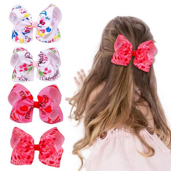 

girls hair accessories hairclips baby bb clip kids barrettes clips ribbon childrens sweet cute 7inch bows accessory b8516, Slivery;white