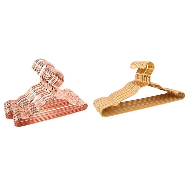 

10pcs clothes rack anti-slip metal hangers home wardrobe space saver & racks