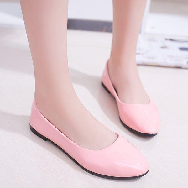 

dress shoes women brand joker ballet pink spring single cone doug office big yards women's light ladies sandals, Black