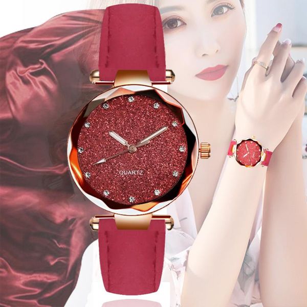 

wristwatches ladies fashion rose gold quartz watch female belt watches women's luxury bayan kol saati &50, Slivery;brown