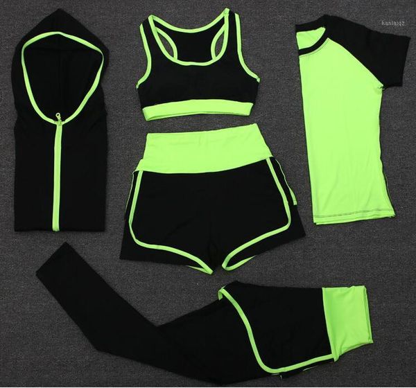 

2/3/5pcs yoga set running sports bra women tracksuit fitness shorts clothing gym sets push up leggings sportwear outfit