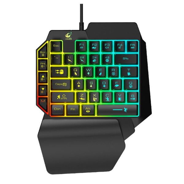 

keyboards one-handed ergonomic universal lap wired usb gaming led backlight home 39 keys office mobile phone keypad keyboard
