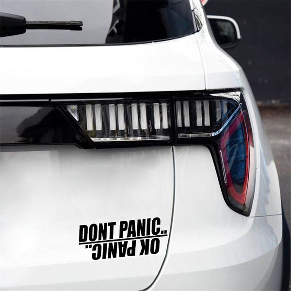 

15.8cm*6.5cm funny dont panic graphical car-styling car sticker decal black