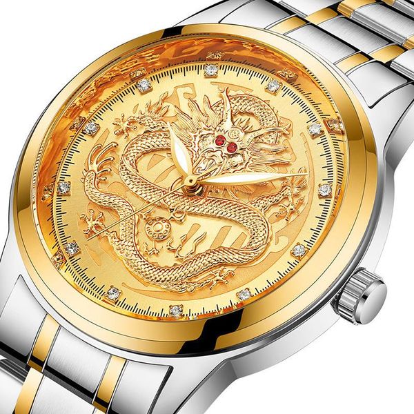 

wristwatches longbo/long bo 80695 style watch men waterproof luminous gold stereo anaglyph jinlong quartz, Slivery;brown