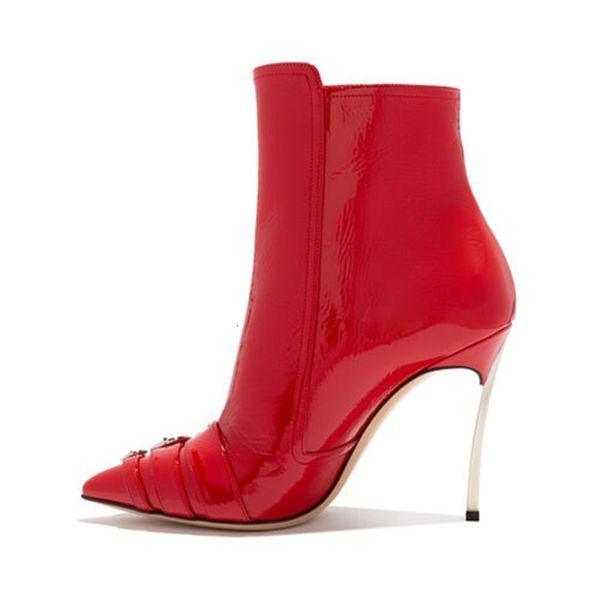 

boots hello women winter ankle tips of fine metal foot leaps high cute red party shoes u.s. size 4-13 v2vf, Black