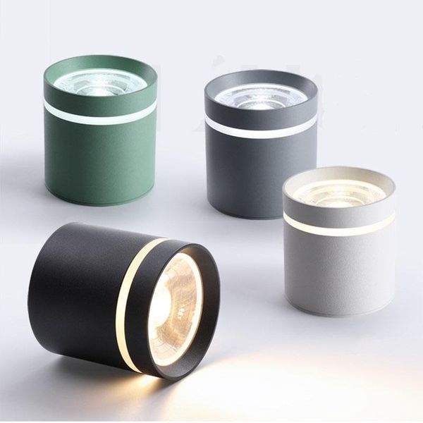 

pendant lamps dimmable cylinder cob led downlights cabinet light aisle surface mounted ceiling spot lights background fixtures lighting