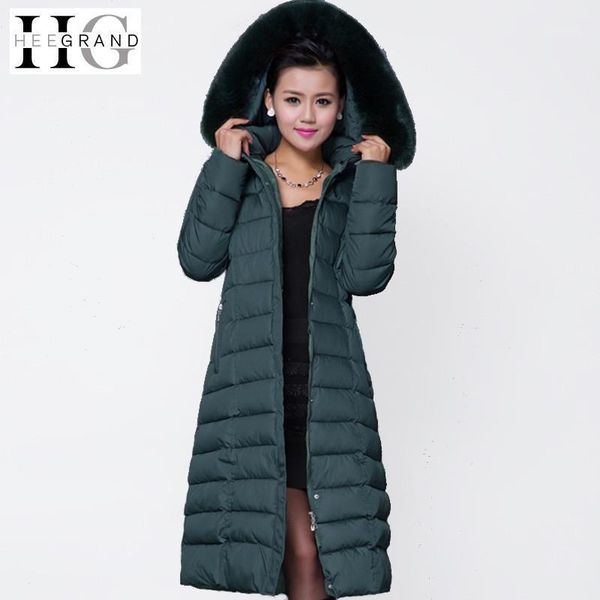 

grand maxi winter coat 2021 casual plus size jacket women thick x-long cotton parkas casaco feminino wwd1221, Black