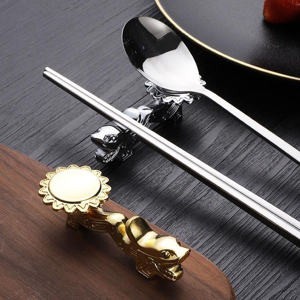 

chopsticks zinc alloy chopstick rest stand creative household spoon faucet el table supplies