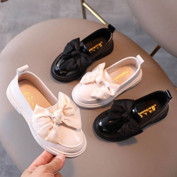 

baby sneakers kids shoes girls footwear leather spring autumn bow bowknot princess moccasins soft children wear b7832, Black;red
