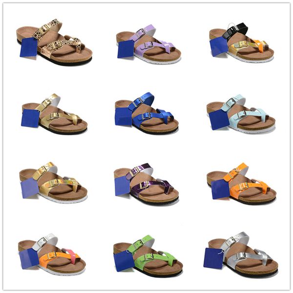 

mayari 805 arizona gizeh 2019 sell summer men women flats sandals cork slippers casual shoes print mixed colors size us3-15, Black