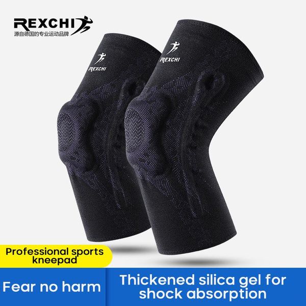 

men women sports knee support compression sleeves joint pain arthritis relief fitness elastic wrap brace silicone pads elbow &, Black;gray