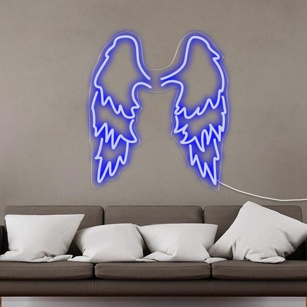 

other lighting bulbs & tubes angel wings neon lights led custom decoration room personality birthday party bar christmas