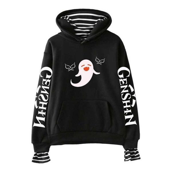 

wamni game genshin impact hu tao capuchon sweatshirts men women print trui harajuku tracksui, Black