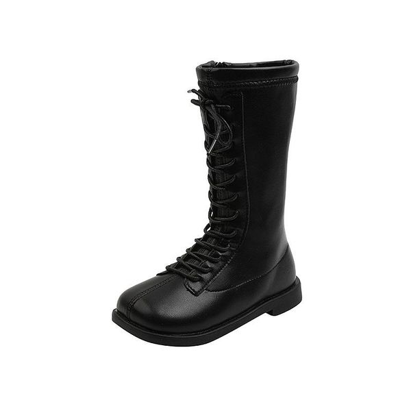 

boots cnfsnj children shoes autumn winter fashion princess girls high-heeled knitting kids high for little rubber baby, Black;grey