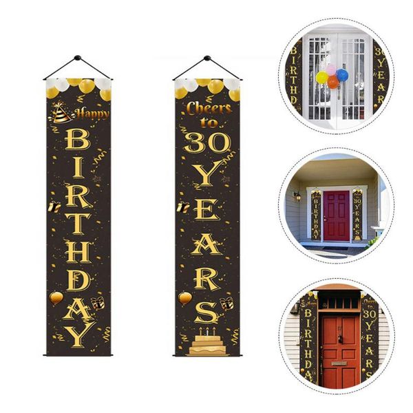 

pair of festival banner valentine's day door ornament party hanging couplet shower curtains