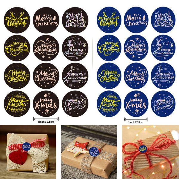 

wall stickers 500pcs/roll merry christmas adhesive labels seal thank you label sticker scrapbook stationery supply gift packing decoration