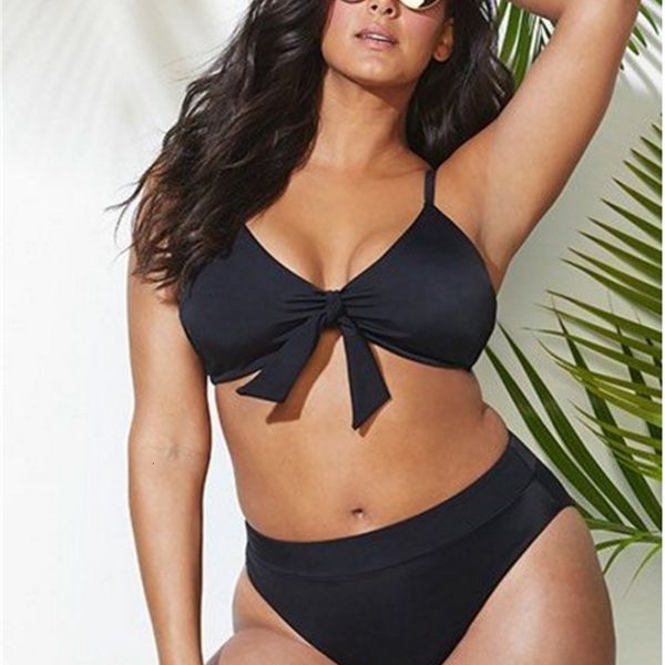 

and fat large size split women's swimsuit bikini, White;black