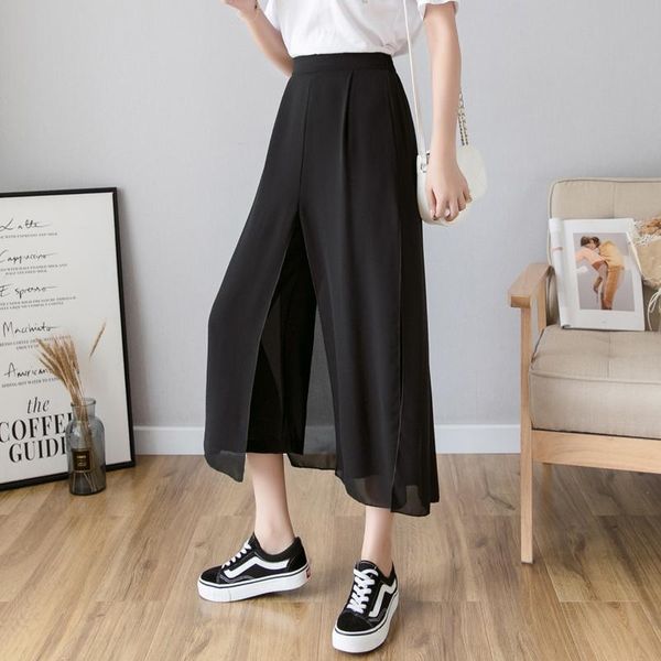 

women's pants & capris wholesale 2021 spring summer autumn fashion casual long women woman female ol wide leg py1481, Black;white