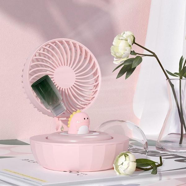 

electric fans portable usb rechargeable fan with led night light mini summer wireless student foldable desktable school