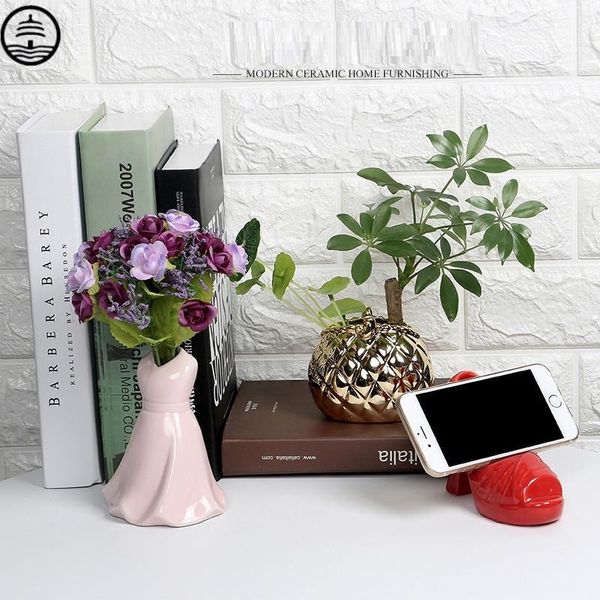 

ta creative ceramic vase clothes shoes bag shape potted hydroponic flower arrangement flowerpot home decor orn r7111 vases