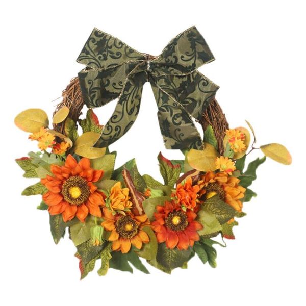 

decorative flowers & wreaths thanksgiving sunflower artificial daisy flower head for wedding party decoration diy scrapbooking wreath craft