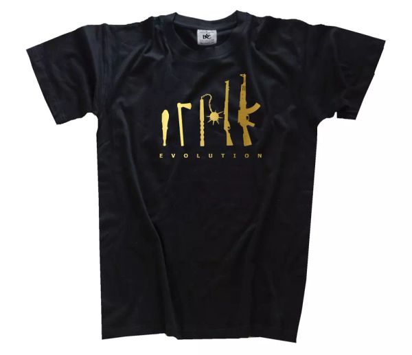

gold edition arms weapons gun ak47 evolution t-shirt s-xxxl, White;black