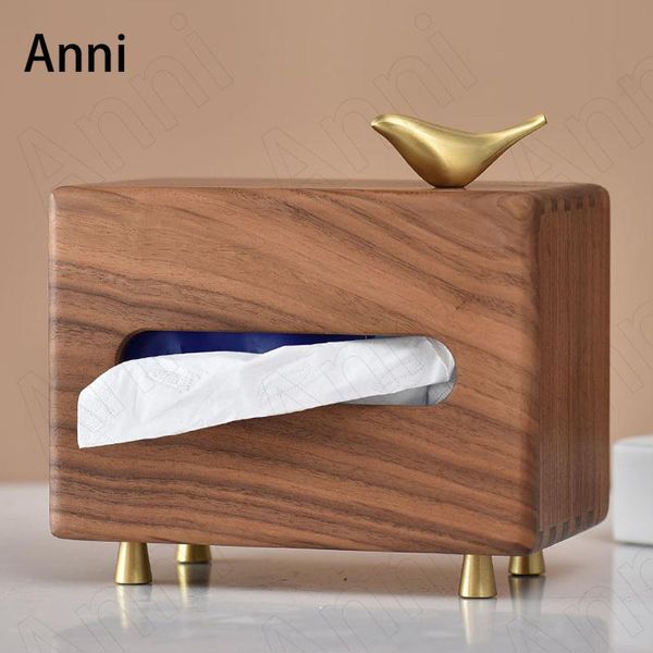 

tissue boxes & napkins creativity walnut wood european modern pure copper bird decorative napkin holder living room decoration ornaments