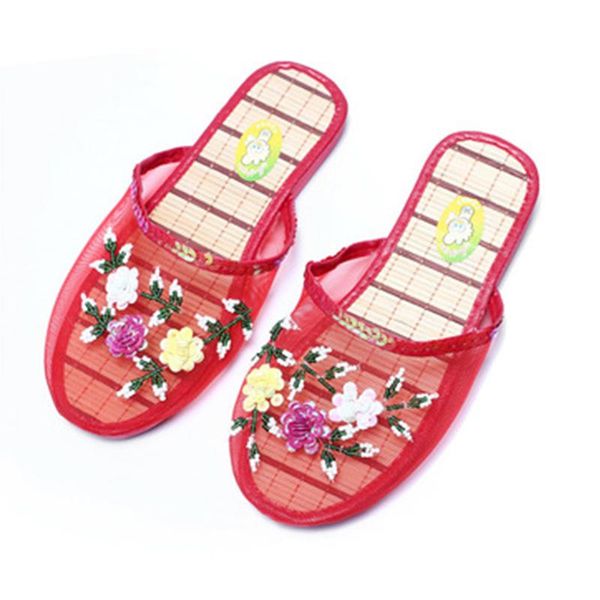 

women slippers flower slides female hollow out mesh flat women's beach casual shoes woman breathable indoor drop, Black