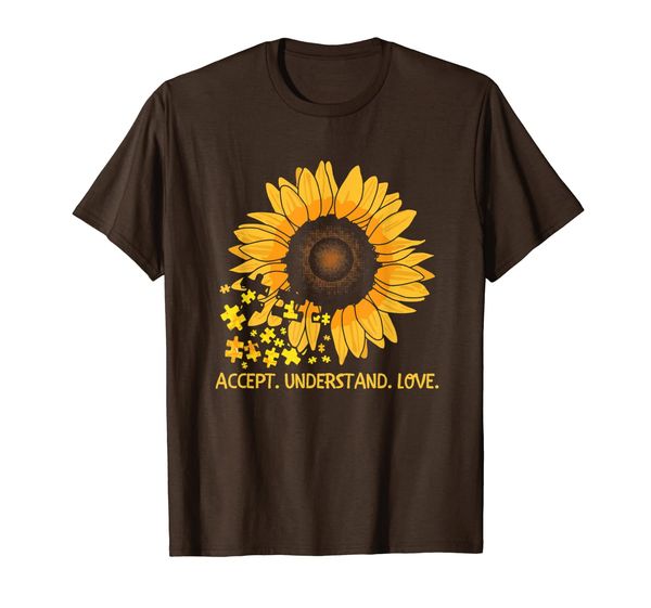 

Accept Understand Love Sunflower Autism Awareness T-Shirt, Mainly pictures