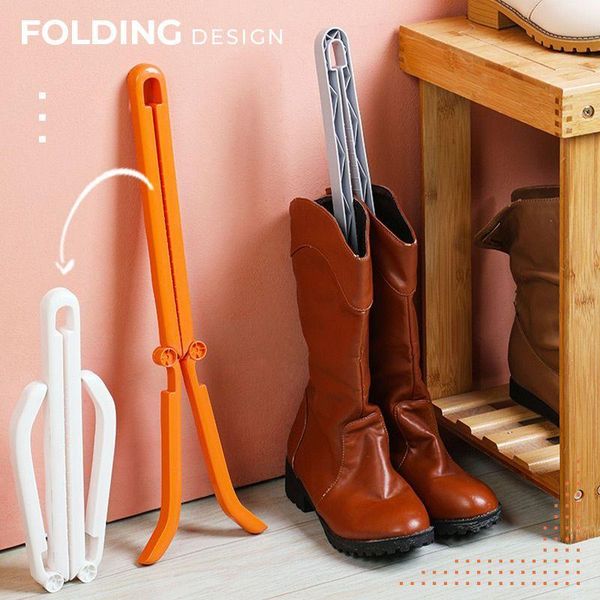 

clothing & wardrobe storage 3pcs folding boot shaper stands rack with two sides clip high stretcher shoe holder organizer longe 46cm