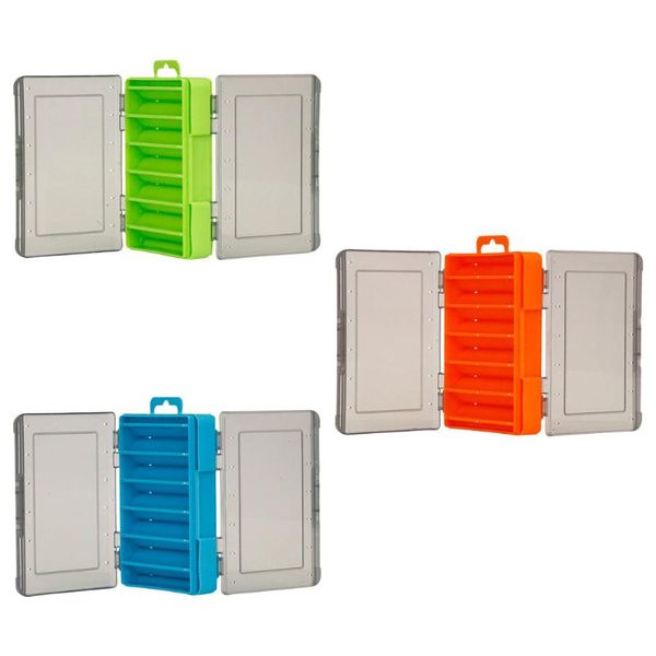 

fishing accessories tackle box clear double sided jig storage container organizer lure bait squid minnows hooks toois