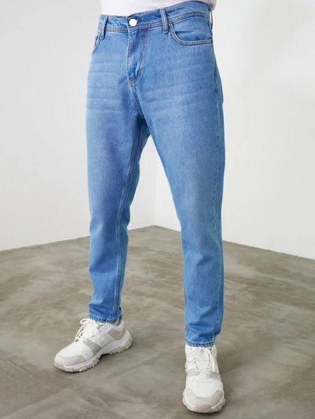 

men light wash tapered jeans u1da#, Blue