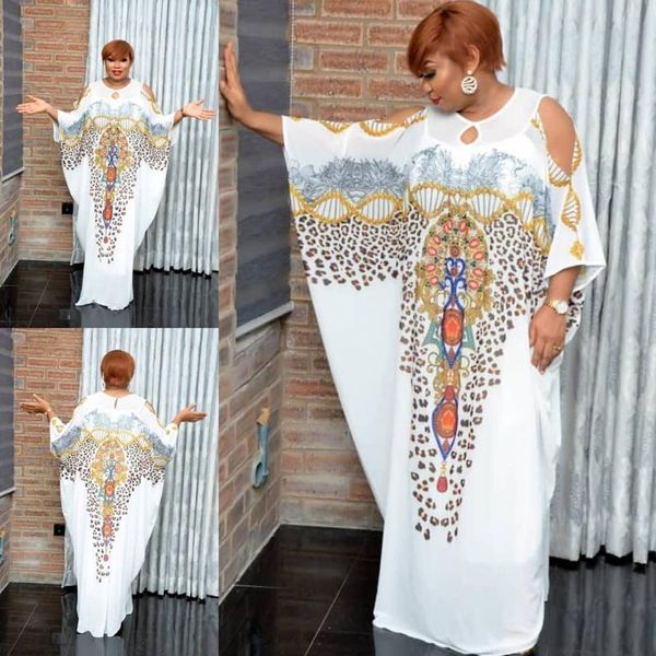 

ethnic clothing african summer maxi dresses for women dashiki print bazin elegant batwing sleeves boubou long robe nigeria casual party, Red