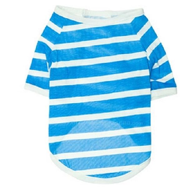 

pet dog stripe soft 100% cotton clothing cool summer t-shirt for small dogs dc726 apparel